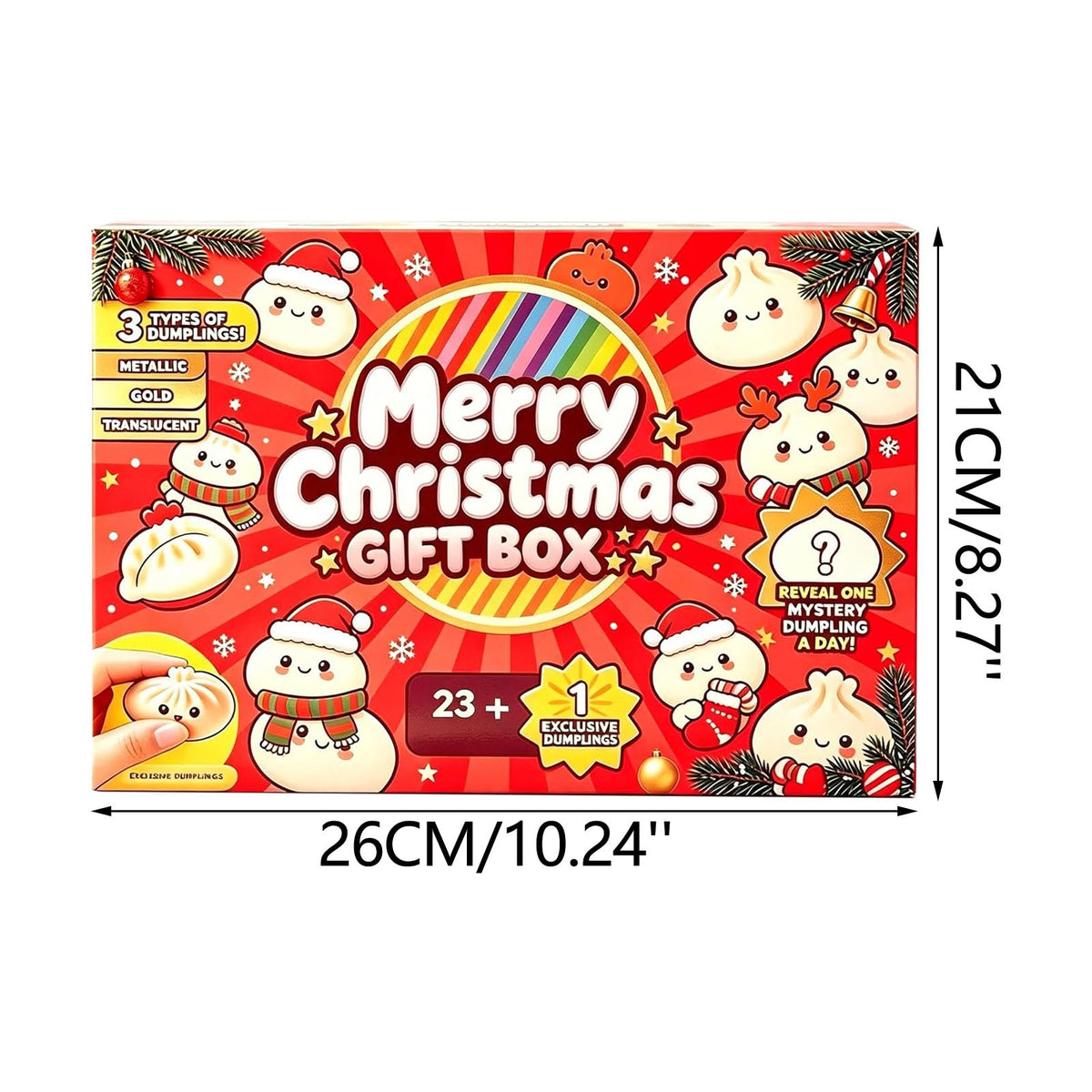 π
2026 Christmas Squishy Advent Calendar - 24 Days Dumpling Squishies Toys