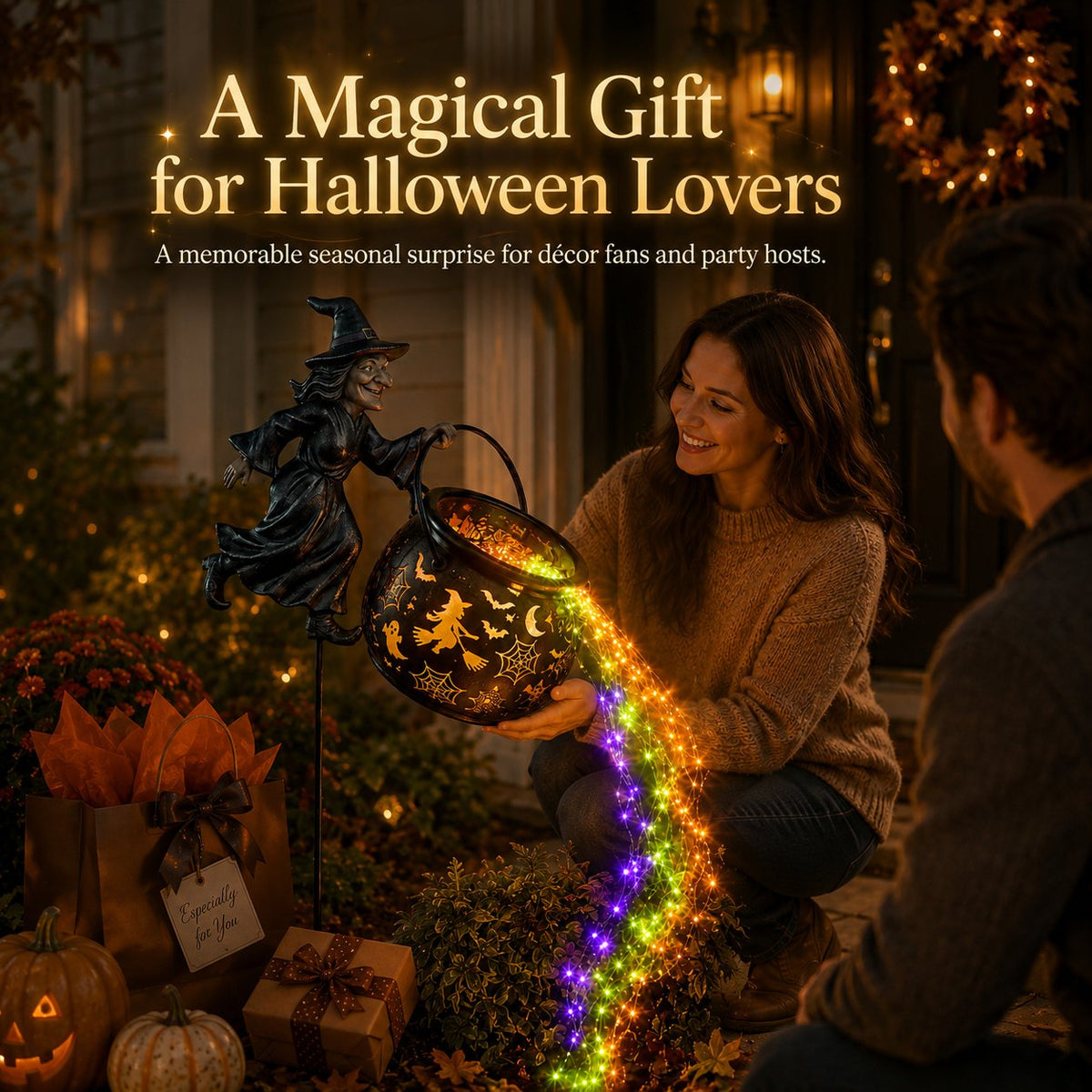 Halloween Witch Cauldron Garden Light🧙♀️