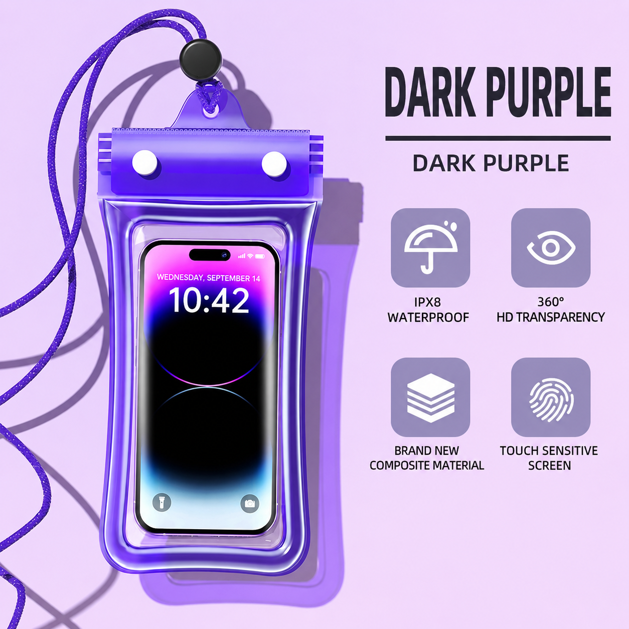 Airbag Waterproof Phone Case, Touch Compatible For Swimming Rafting