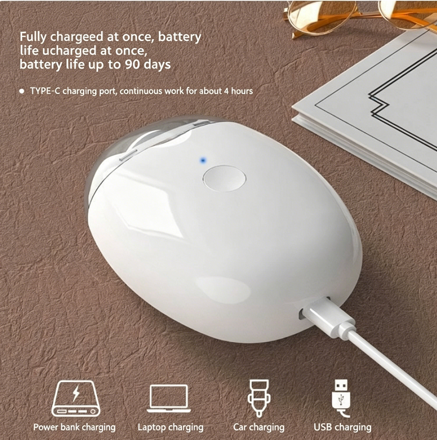 One-Touch Automatic Electric Nail Clipper, Low Noise 3-Speed Adjustable Nail Grinder with LED Light for All Family