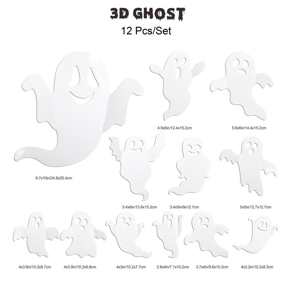 Halloween LED Wall Decal Night Lights (Bat, Spider, and Ghost Designs)