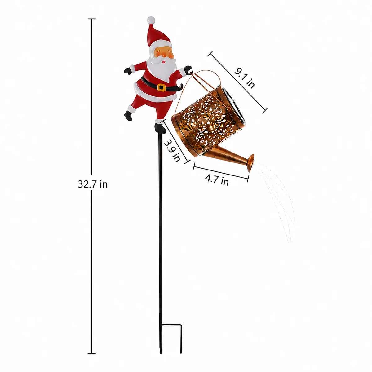 🐕2026 HOT SALE🥳 Solar Santa Waterfall Garden Light