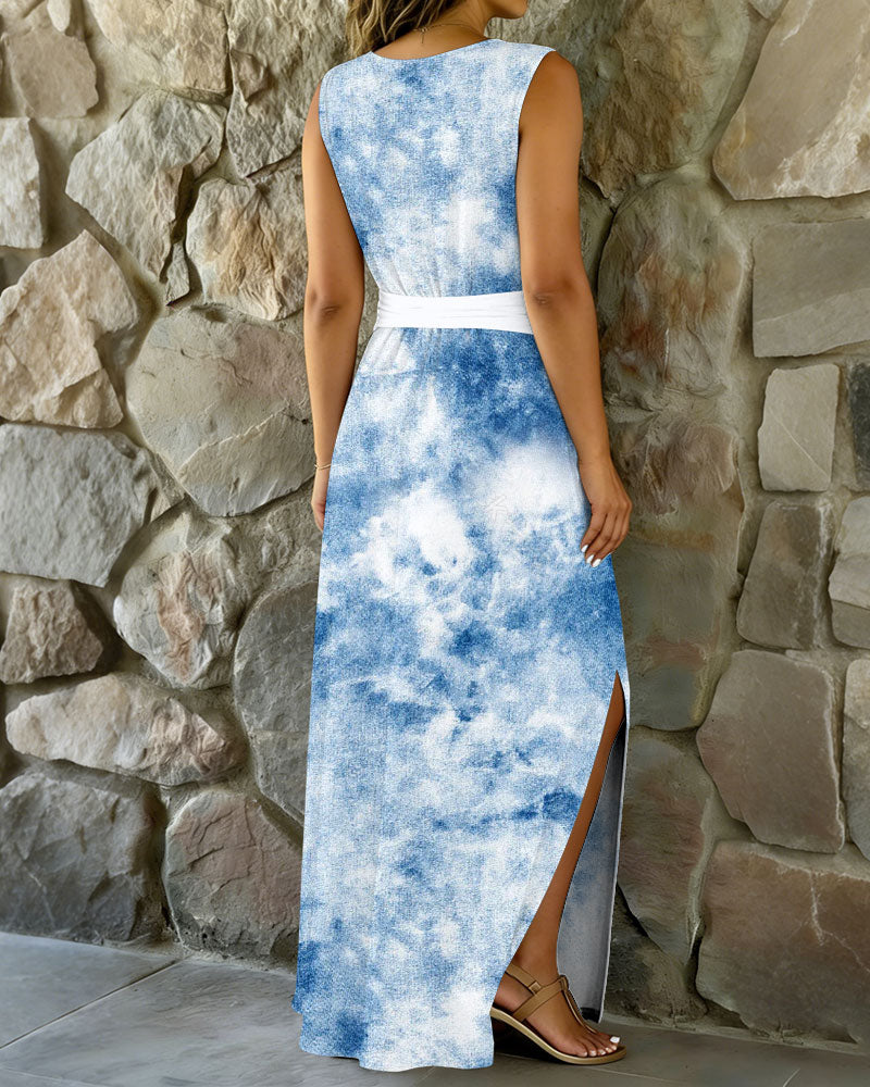 Tie-Dye Casual Comfortable Long Dress