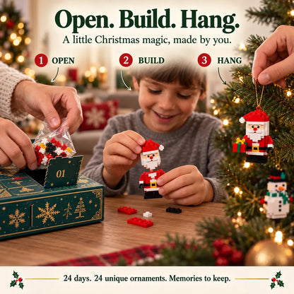 🎄24-Day Mini Christmas Brick Ornament Advent Calendar