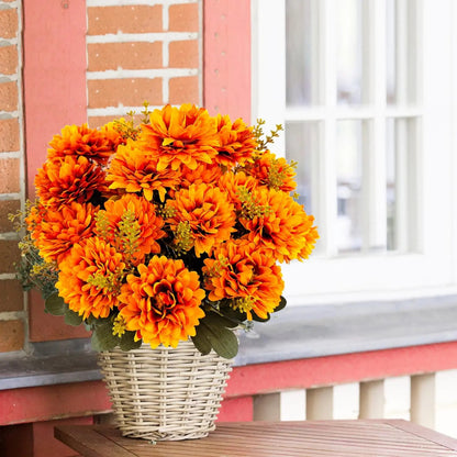 Artificial Autumn Thanksgiving 9-Stem Chrysanthemum Decoration
