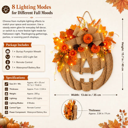 Wooden Pumpkin Halloween Door Sign/Hanging Decoration