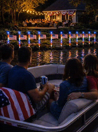 ✨Last Day: 49% OFF🔥American Flag Pathway Lights – Red, White & Blue Yard Glow for 250th Independence Celebration