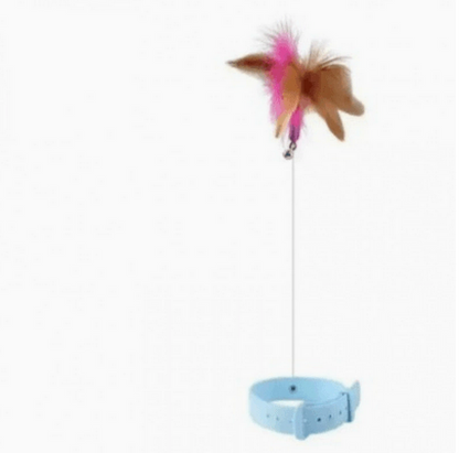 Head-Mounted Cat Feather Wand, Interactive Self-Play Teaser Toy for Indoor Cats