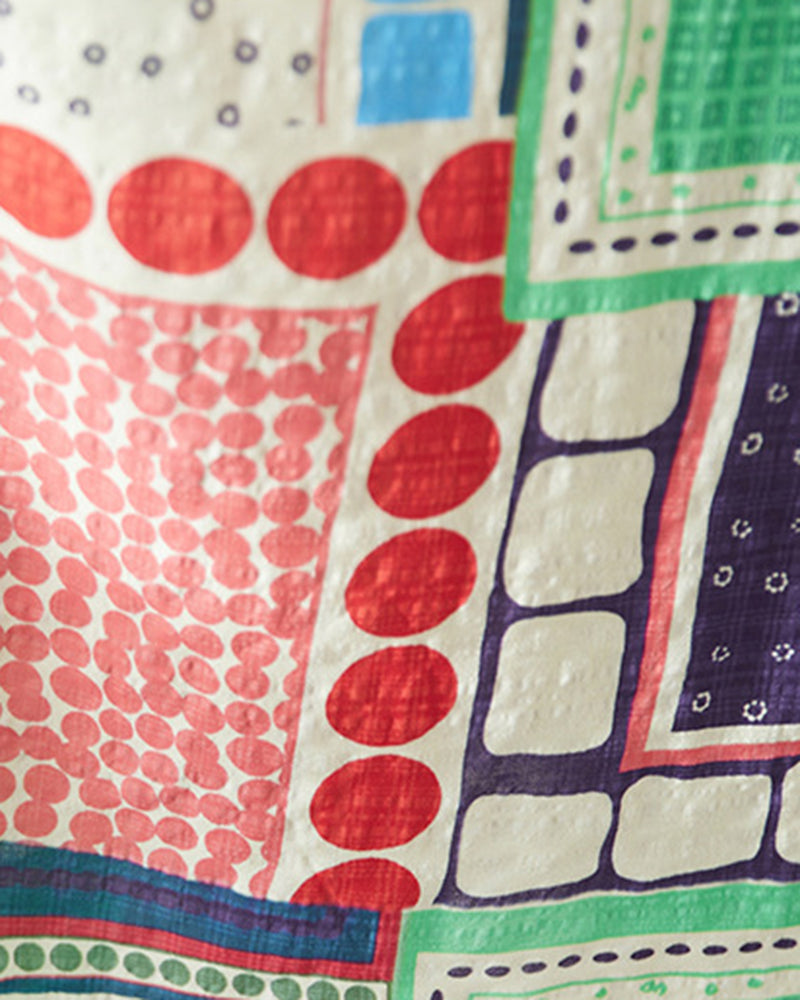 Contrast Geometric Block Loose Dress