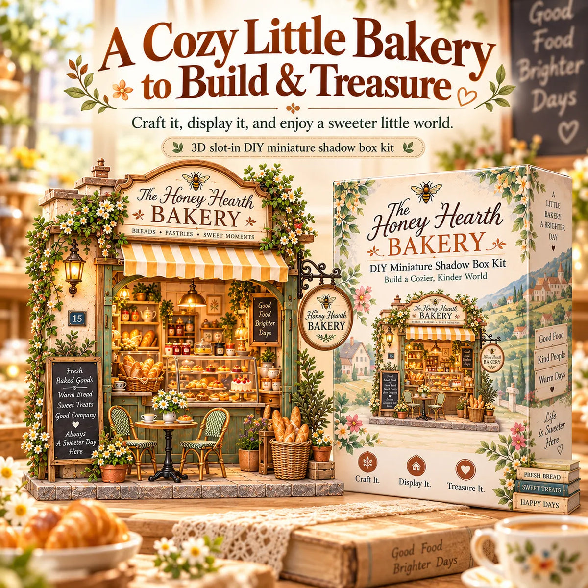 🌊🦪 The Seabreeze Oyster Café™-DIY 3D Miniature Coastal Café Kit