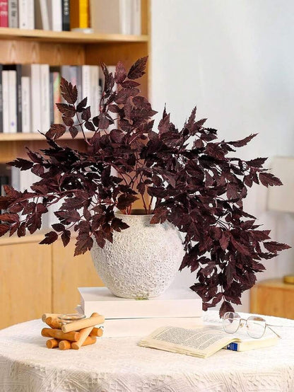 Long-stem artificial "Gratitude Leaf" plant