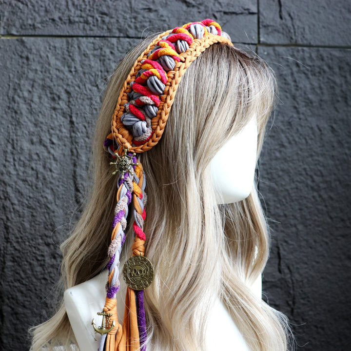 Vintage Handmade Crochet Headscarf Hair Band
