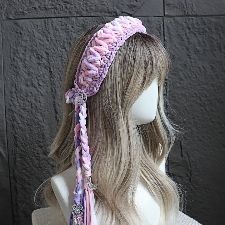 Vintage Handmade Crochet Headscarf Hair Band