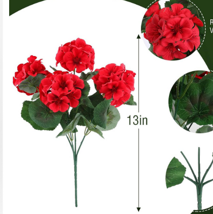 Last Day 60% OFF - Artificial Geranium Flowers For Outdoors