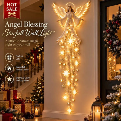 "Angel's Blessing" Starfall Wall Sconce – Christmas Wall Decoration