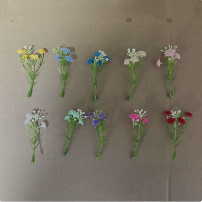 Mini Ceramic Vase Fridge Magnet with Artificial Flowers, Cute Decor for Kitchen & Office