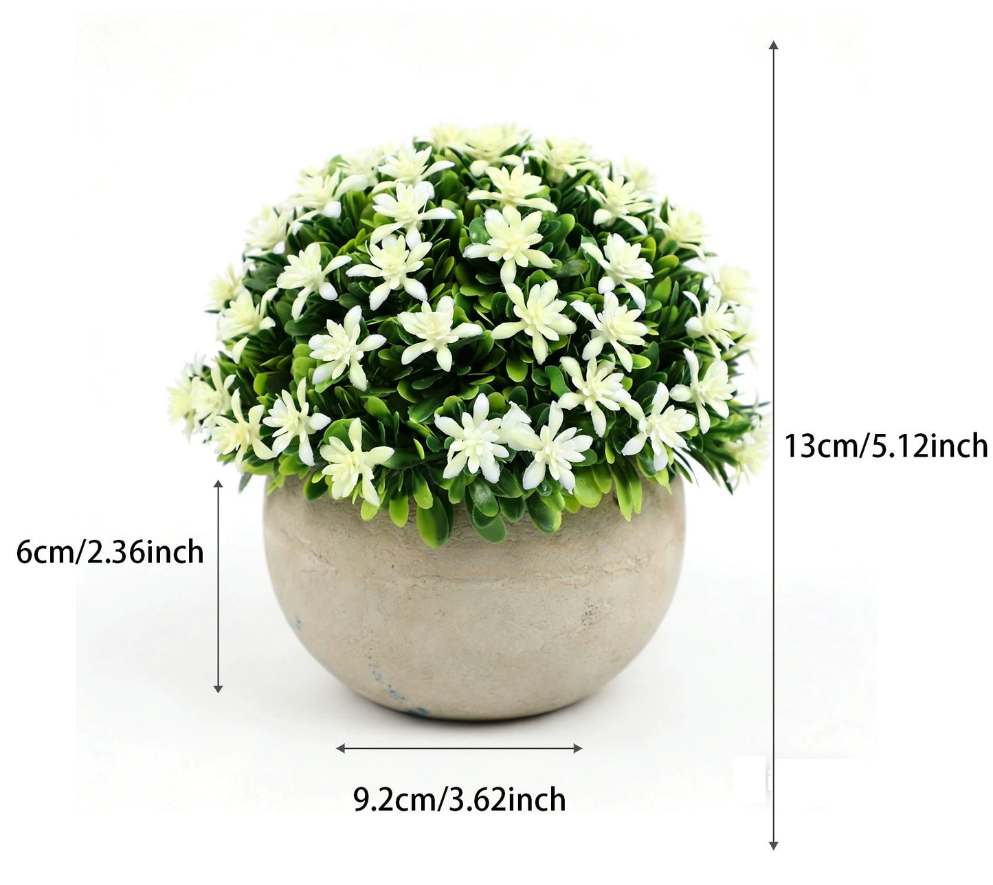 Spherical Pulp-Pot Artificial Green Plant