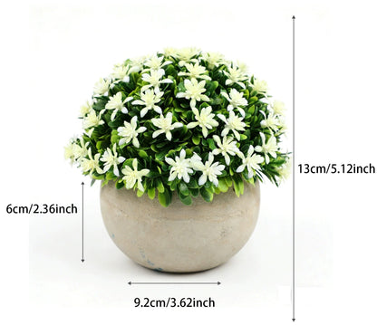 Spherical Pulp-Pot Artificial Green Plant