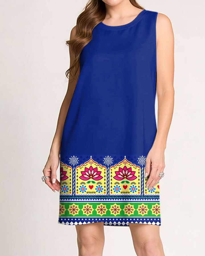 Skirt Geometric Flora Dress