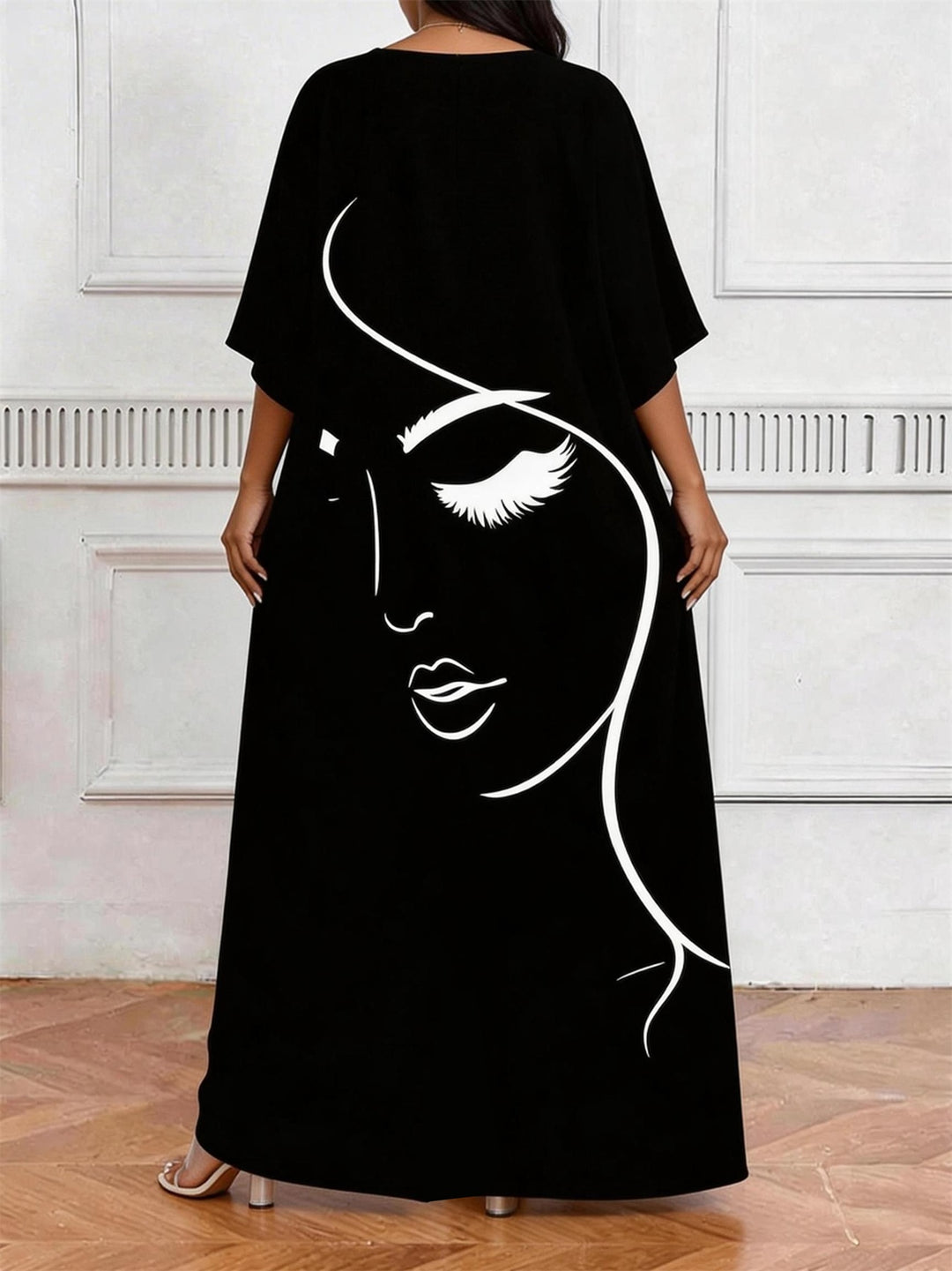 Minimalist Side Face V-Neck Casual Elegant Dress