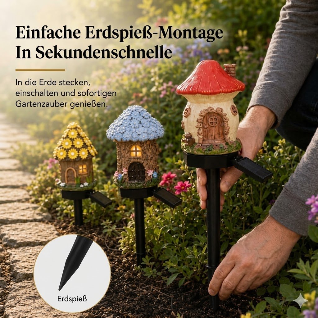 🍄✨ Turn Your Backyard Into An Enchanted Fairy Forest! Solar Mushroom Cottage Garden Light (49% OFF Today)💡
