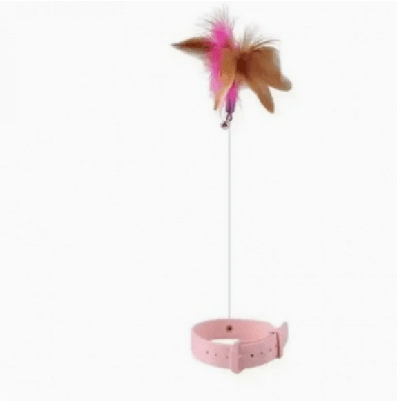 Head-Mounted Cat Feather Wand, Interactive Self-Play Teaser Toy for Indoor Cats