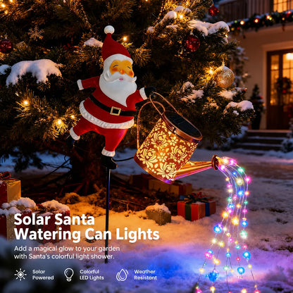 🐕2026 HOT SALE🥳 Solar Santa Waterfall Garden Light