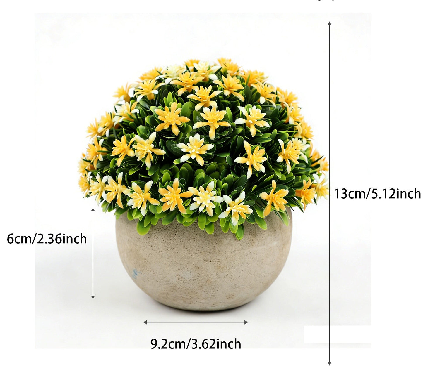 Spherical Pulp-Pot Artificial Green Plant