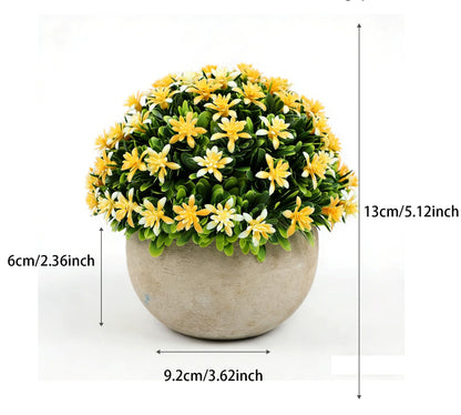 Spherical Pulp-Pot Artificial Green Plant