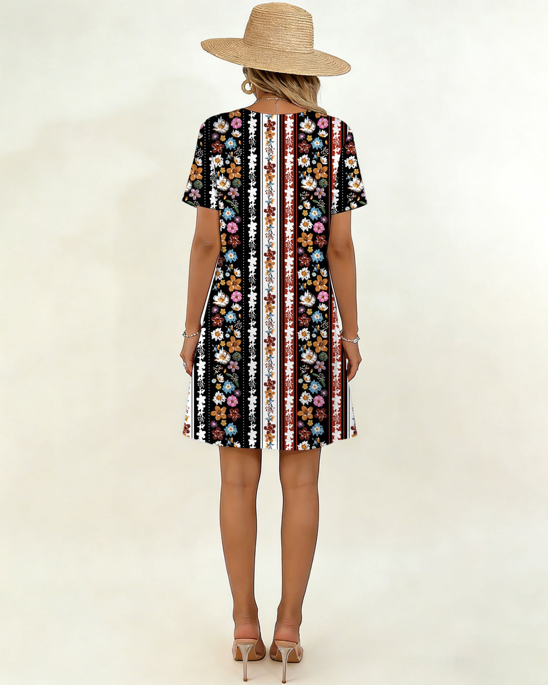 Floral Print V-Neck Dress