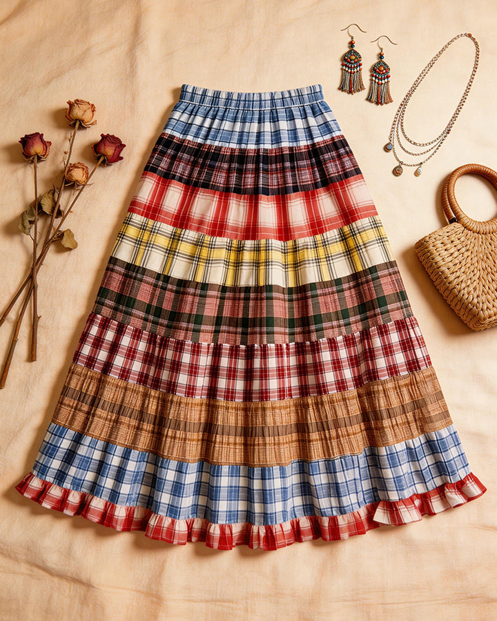Vintage Plaid Skirt