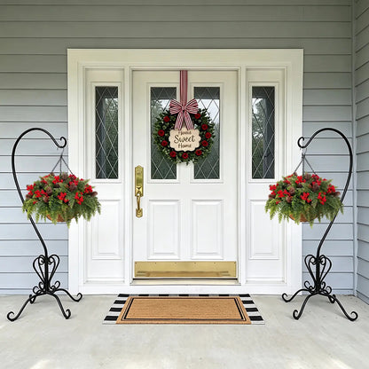 Artificial Christmas Greenery Arrangement: Cedar and Red Berries