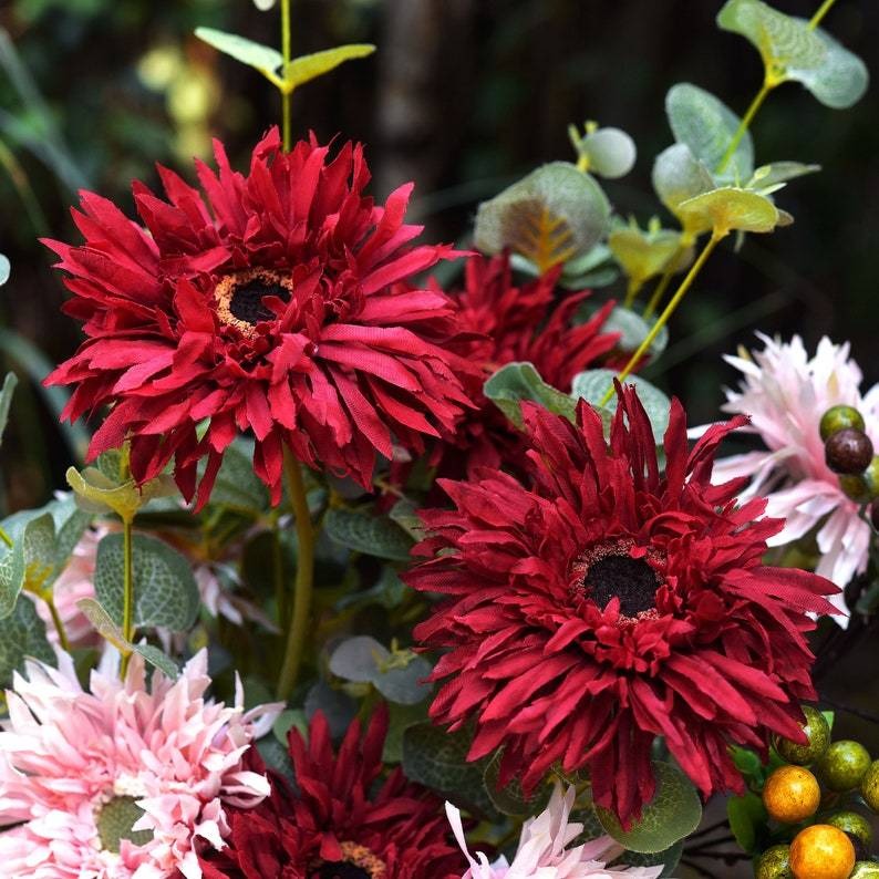 Multi-color Artificial Spider Gerbera Daisy