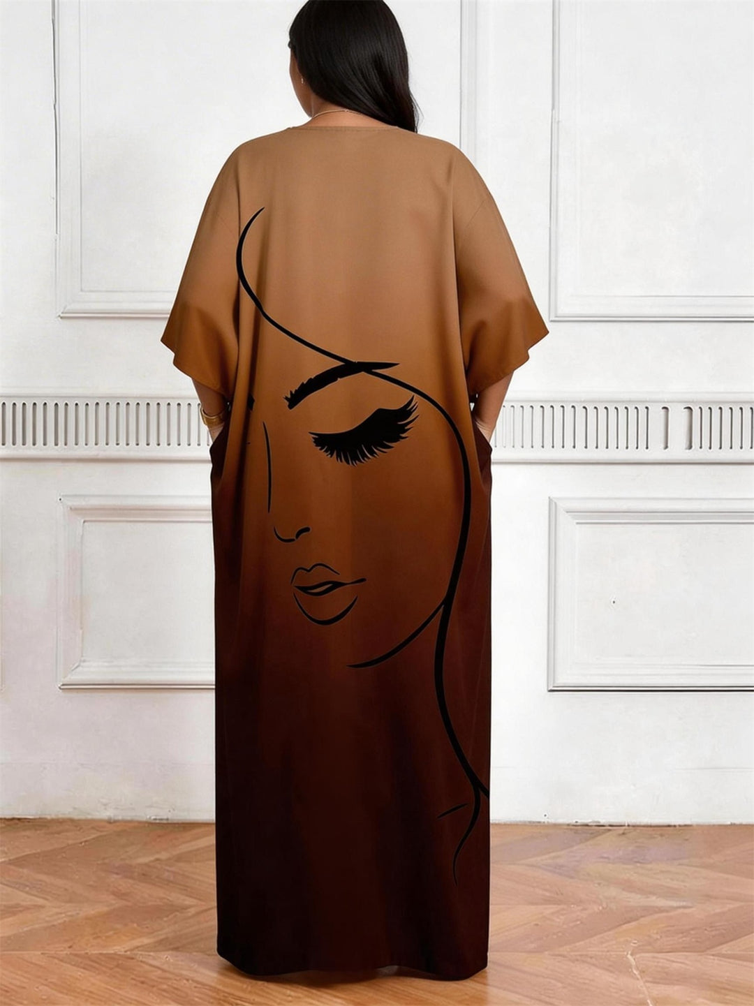 Minimalist Side Face V-Neck Casual Elegant Dress