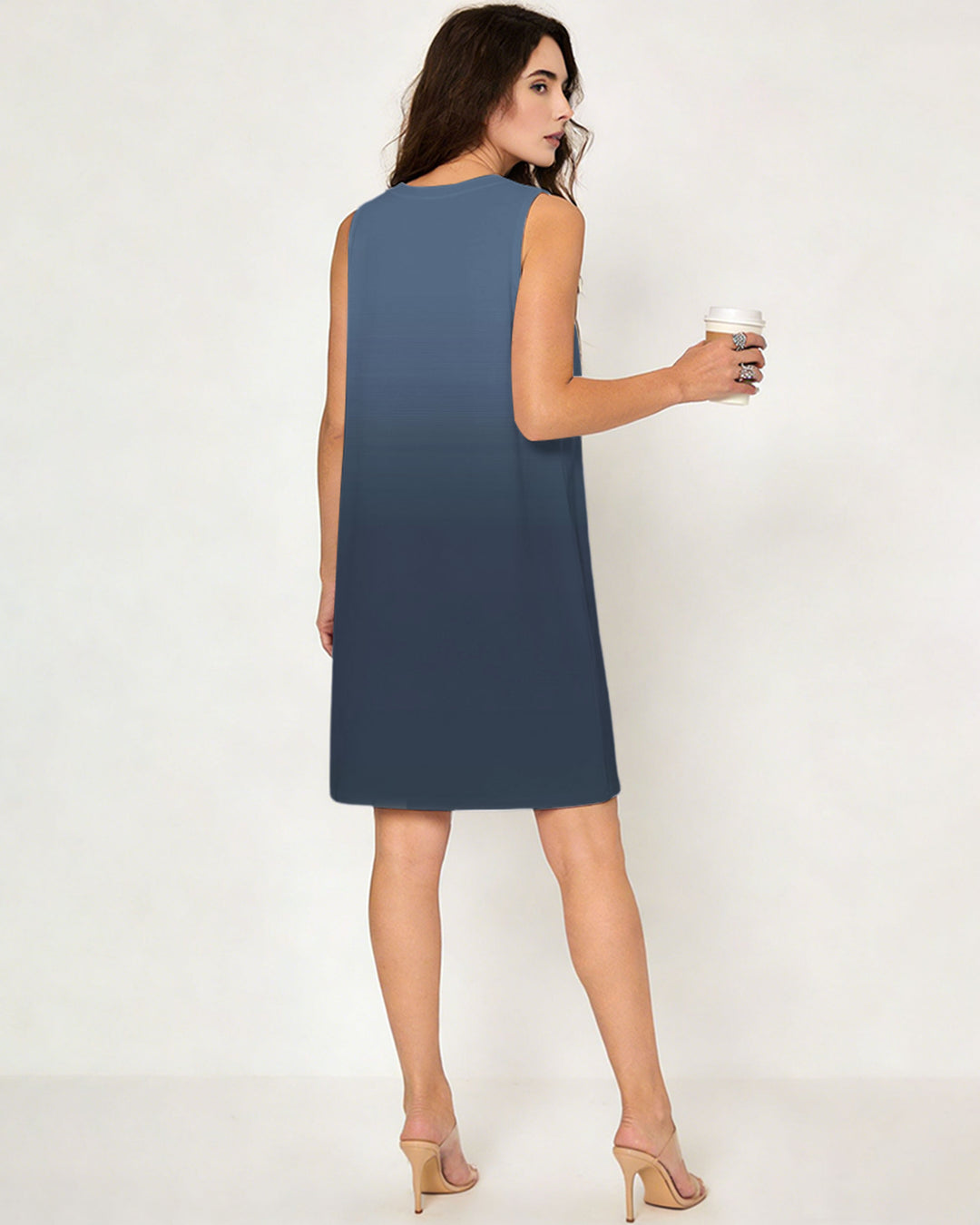 3D Catwoman Crown Pattern Sleeveless Dress