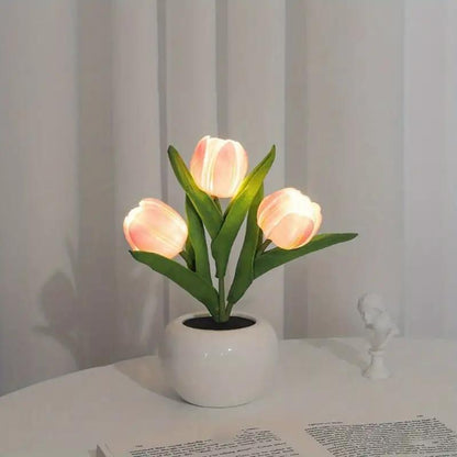 LED Artificial Tulip Bouquet Night Light （USB Version）