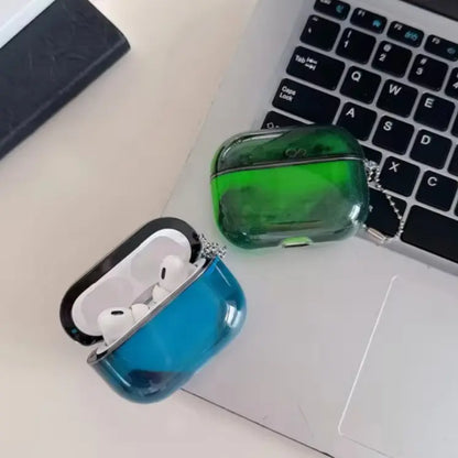 Luminous Quicksand Suitable For AirPods Shell 4 3 2 1 Pro 3 Pro 2/1 Suitable For Apple Earphone Cover Shock Absorption Enhanced Protection Cute Flash Luminous Dark Liquid Flash Funny Hard Clear Luminous Sand Earphone Case Detachable Keychain