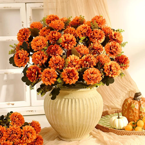 Artificial Autumn Thanksgiving 9-Stem Chrysanthemum Decoration
