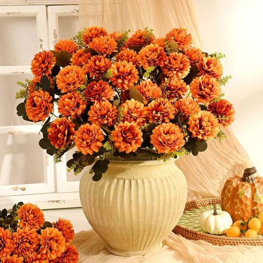 Artificial Autumn Thanksgiving 9-Stem Chrysanthemum Decoration