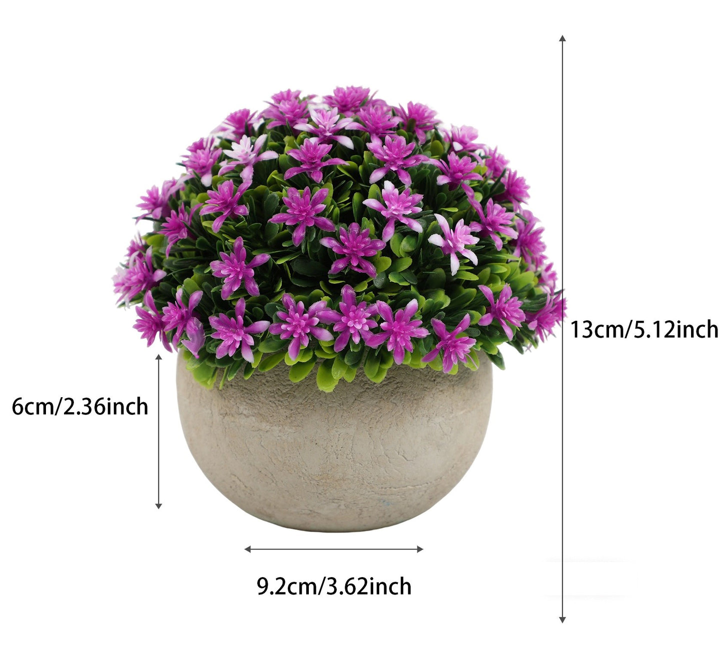 Spherical Pulp-Pot Artificial Green Plant