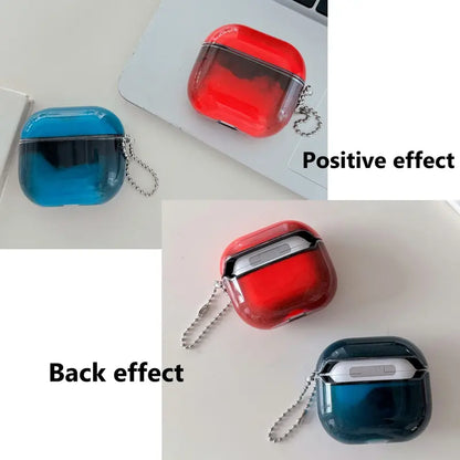 Luminous Quicksand Suitable For AirPods Shell 4 3 2 1 Pro 3 Pro 2/1 Suitable For Apple Earphone Cover Shock Absorption Enhanced Protection Cute Flash Luminous Dark Liquid Flash Funny Hard Clear Luminous Sand Earphone Case Detachable Keychain