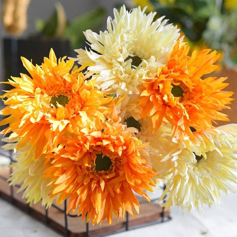 Multi-color Artificial Spider Gerbera Daisy