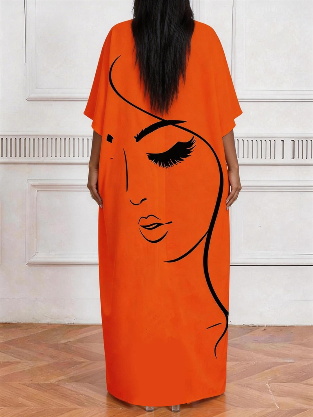 Minimalist Side Face V-Neck Casual Elegant Dress