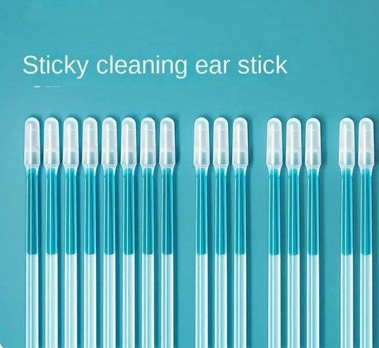 Earwax cleaning stick, soft tip gently removes earwax, safe cleaning.