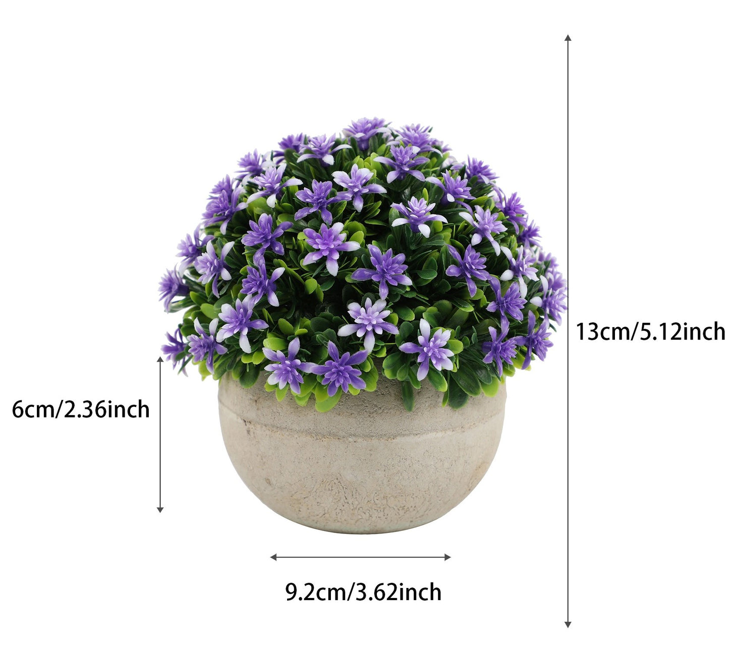Spherical Pulp-Pot Artificial Green Plant