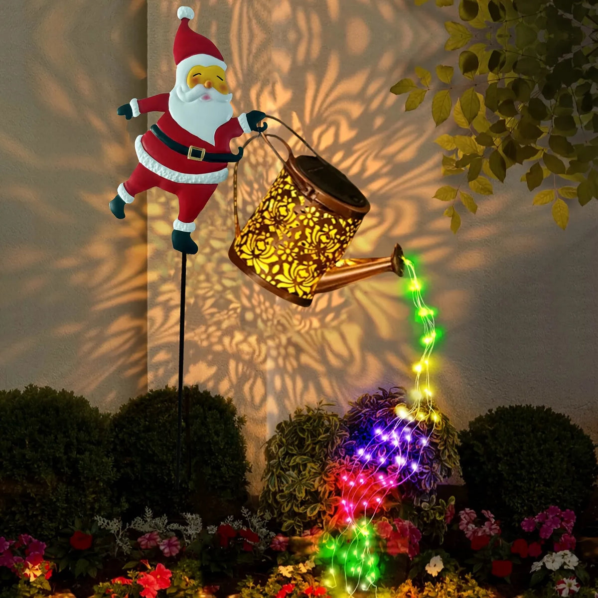 🐕2026 HOT SALE🥳 Solar Santa Waterfall Garden Light