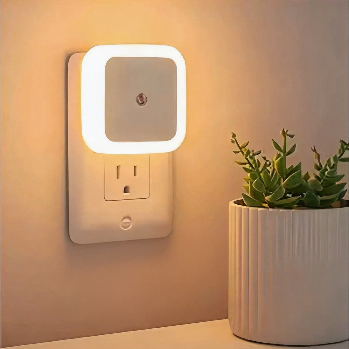 Plug-in LED Night Light | Auto Sensor, Soft Glow for Every Room