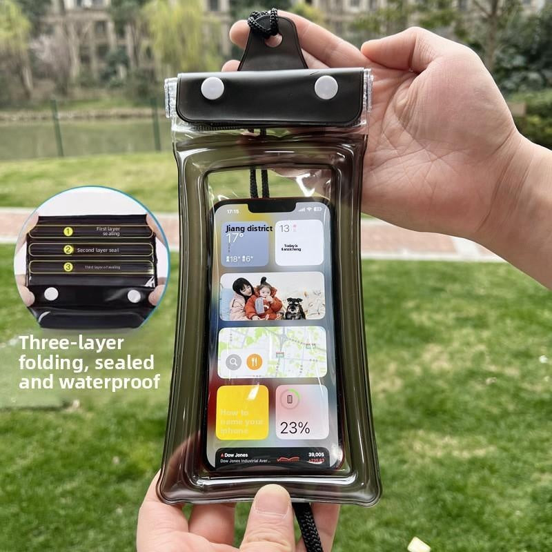 Airbag Waterproof Phone Case, Touch Compatible For Swimming Rafting
