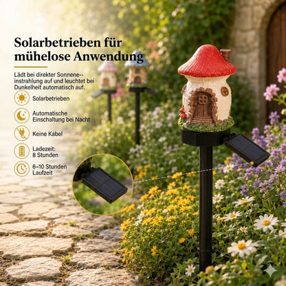 🍄✨ Turn Your Backyard Into An Enchanted Fairy Forest! Solar Mushroom Cottage Garden Light (49% OFF Today)💡