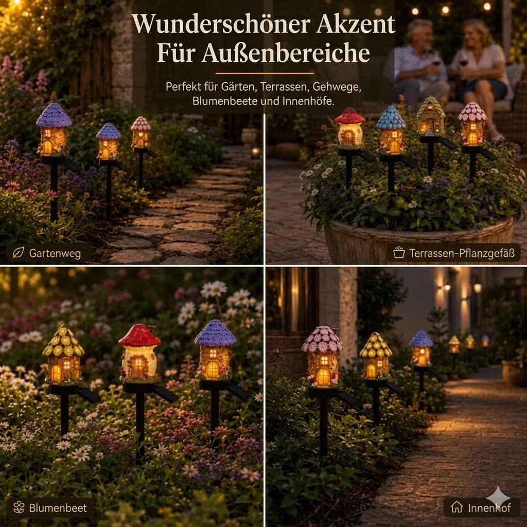 🍄✨ Turn Your Backyard Into An Enchanted Fairy Forest! Solar Mushroom Cottage Garden Light (49% OFF Today)💡